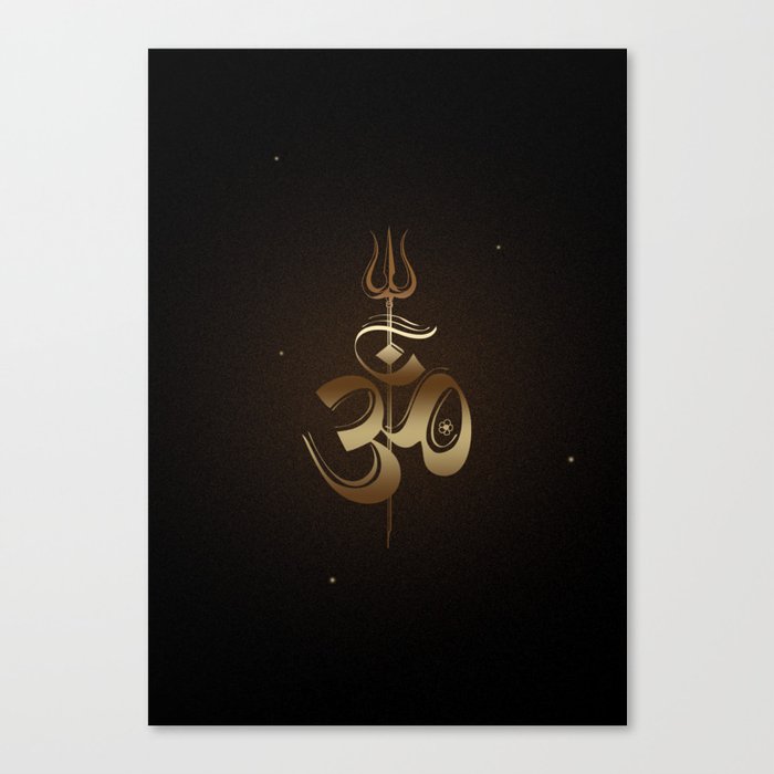 OM - Trishul Canvas Print by GRAPHICSITE | Society6