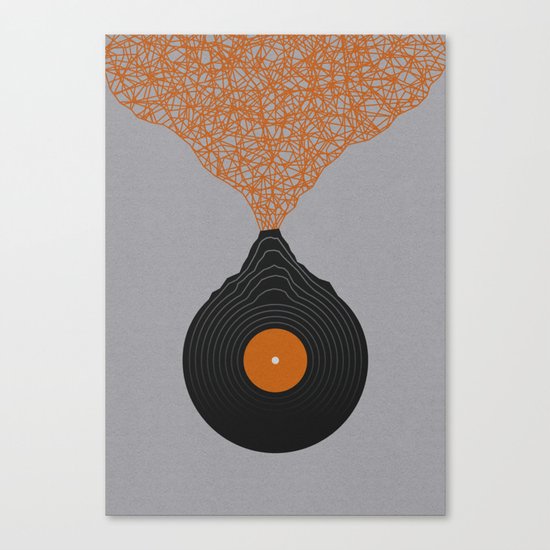 Vinyl Volcano Canvas Print