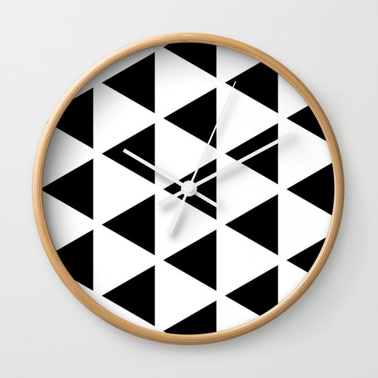 Sleyer Black on White Pattern Wall Clock