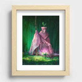 Hazel and the Flower Recessed Framed Print