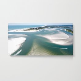 Rich's Inlet at the North End of Figure 8 Island | Wilmington NC Metal Print