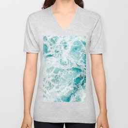 Calypso Deep Ocean Island Blues V Neck T Shirt
