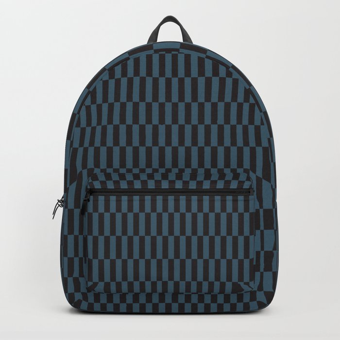 Lanky Checkers | Iron + Blue Backpack
