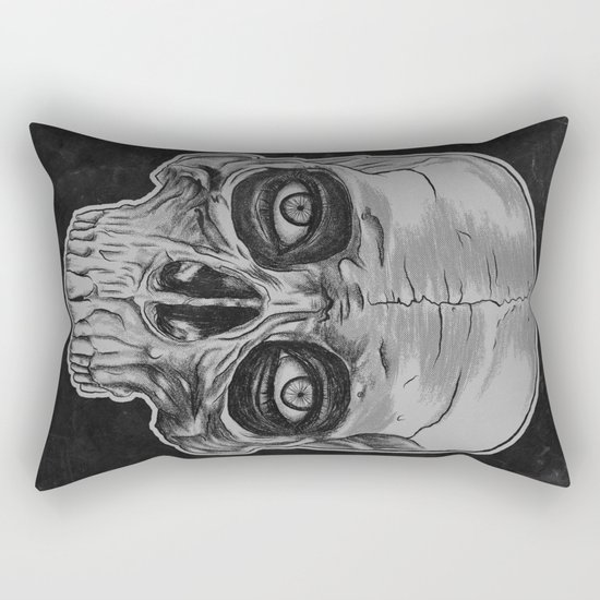 Behind the skull Rectangular Pillow