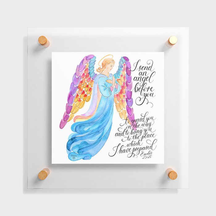 Guardian Angel, bible verse from Exodus 23:20 Floating Acrylic Print