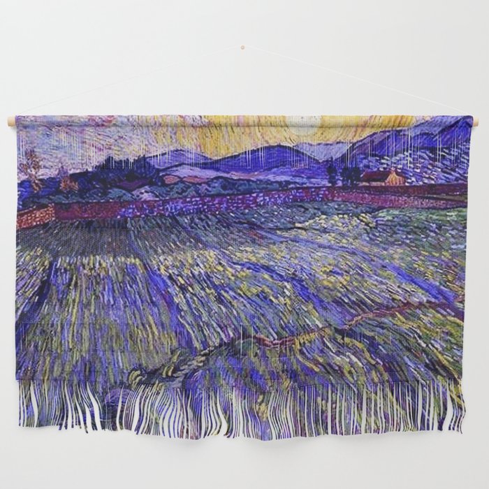 Lavender Fields with Rising Sun by Vincent van Gogh Wall Hanging