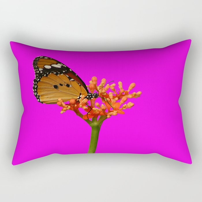 African Monarch in Pink Rectangular Pillow