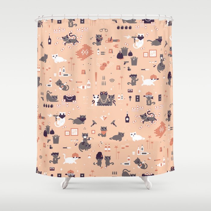 Bad cats Shower Curtain
