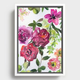 the pink flowers N.o 4 Framed Canvas