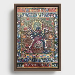 Chakrasamvara Tibetan Buddhist Thangka Framed Canvas