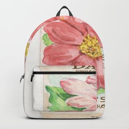 Dahlia Seed Packet Backpack