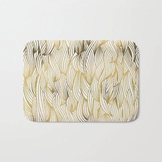 Golden Waves Bath Mat