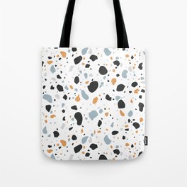 Terrazzo flooring pattern with traditional white marble rocks Tote Bag
