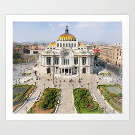 Palacio de Belle artes Art Print | Architecture, White, Palace, Belleart, City, Photo, Mexico, Art 