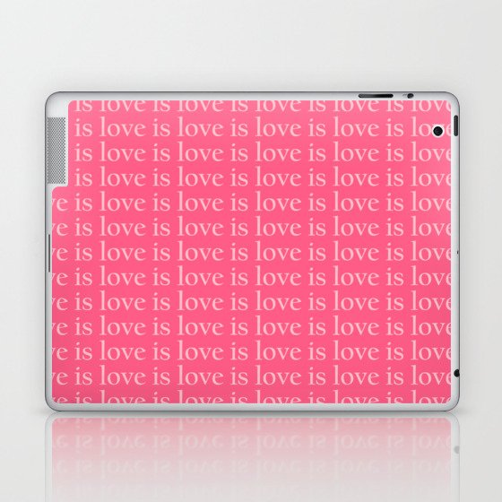 Love Is Love pattern pink Laptop & iPad Skin