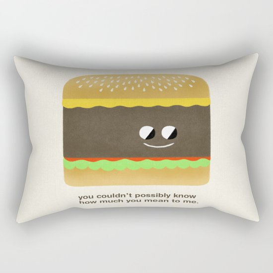 Cheesy Burger Rectangular Pillow