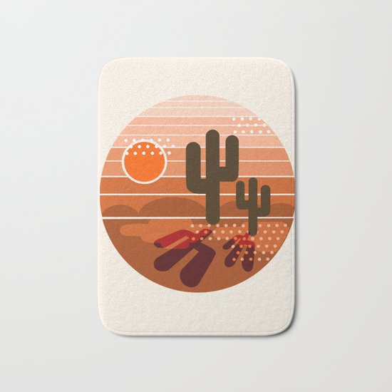 Mightyfine - 70s retro throwback desert southwest socal cali 1970's vibes art Bath Mat