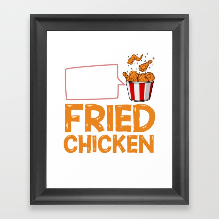 Fried Chicken Wing Recipe Strips Fingers Framed Art Print