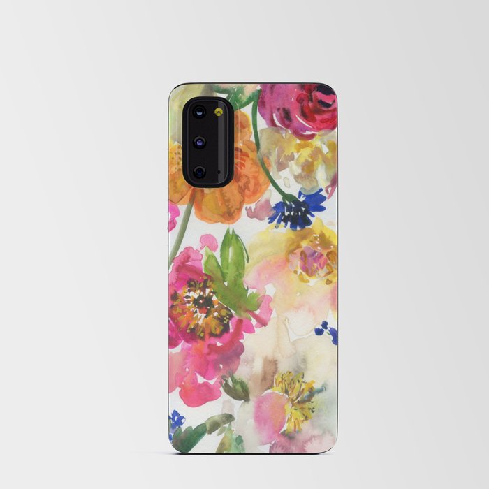 waterfall peonies Android Card Case