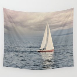 Sailing in the lake Wall Tapestry