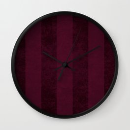 Red Wine Stripes Wall Clock