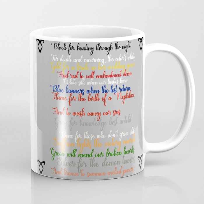Shadowhunter rhymes Coffee Mug by Miranda Bailey