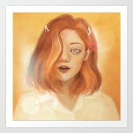 Fire Girl Art Print