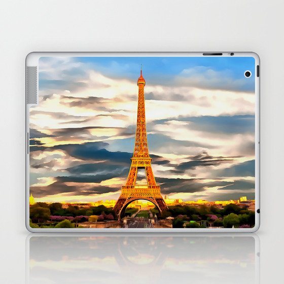 Eiffel Tower (Painting) Laptop & iPad Skin