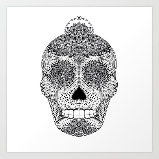 Moon Skull Art Print