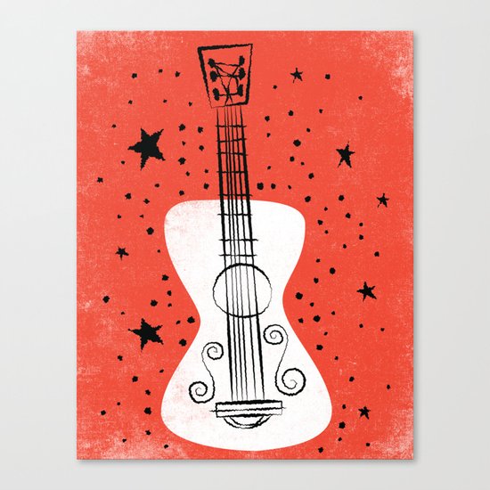 POP GUITAR Canvas Print