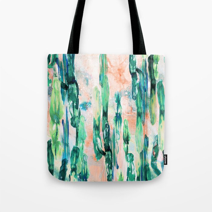 Sunset Cactus Tote Bag by Nikkistrange | Society6