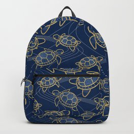 Japanese Pond Turtle / Dark Blue Backpack