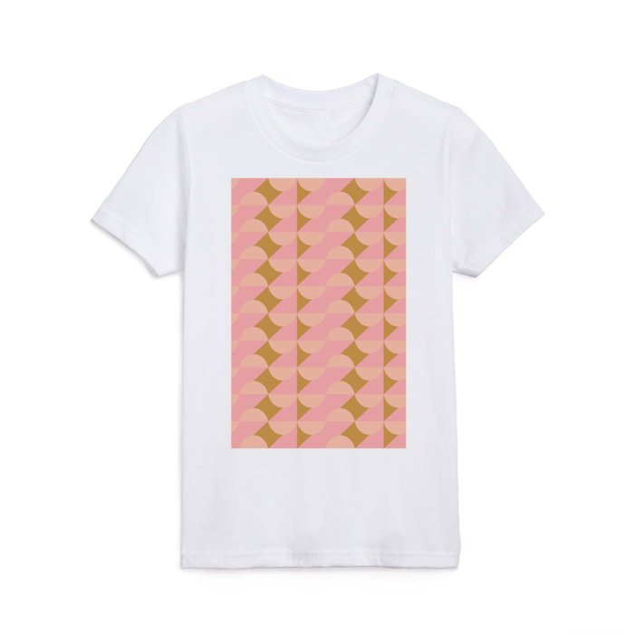Groovy Pink Pattern Kids T Shirt