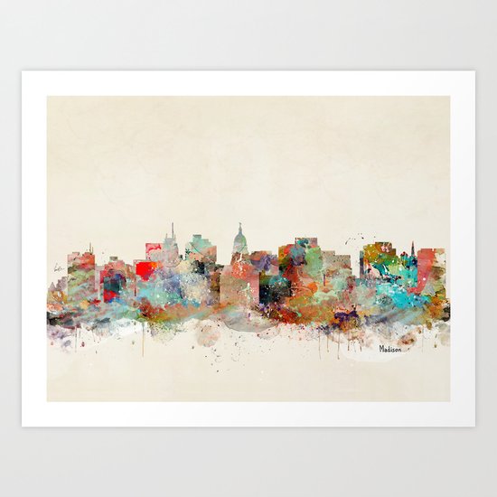 Madison Wisconsin Art Print
