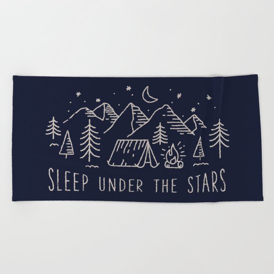 Sleep under the stars Beach Towel