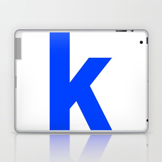 letter K (Blue & White) Laptop & iPad Skin