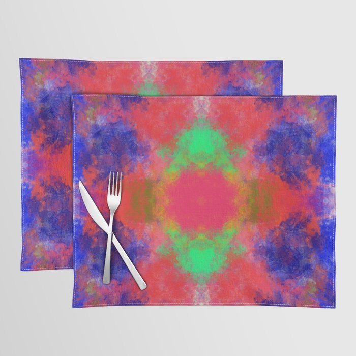 5  | Tie Dye | Abstract Psychedelic Art | 210628 | Kaleidoscope Placemat