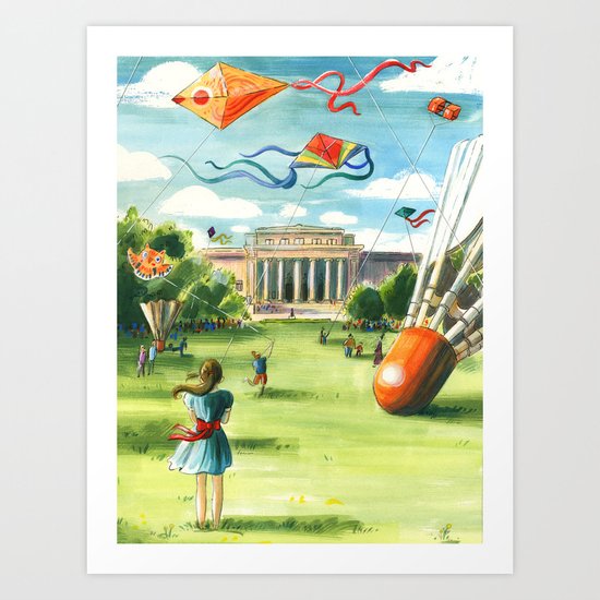 Flying Kites Art Print