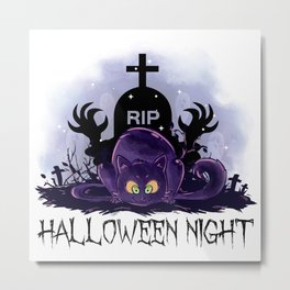 Halloween night decoration art prints Metal Print