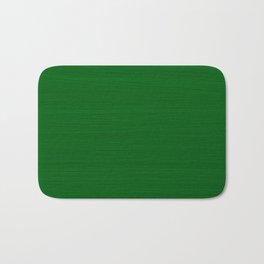 Emerald Green Brush Texture - Solid Color Bath Mat