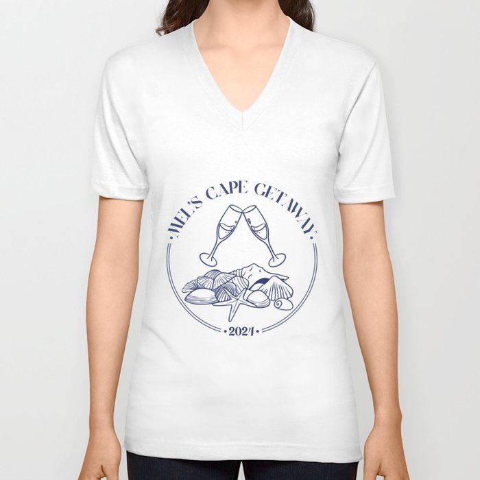 Mel's Cape Getaway - Bride V Neck T Shirt