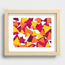 Bright & Warm Triangles Recessed Framed Print