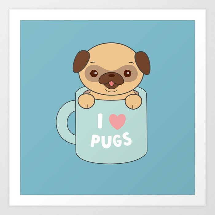 cute kawaii pug