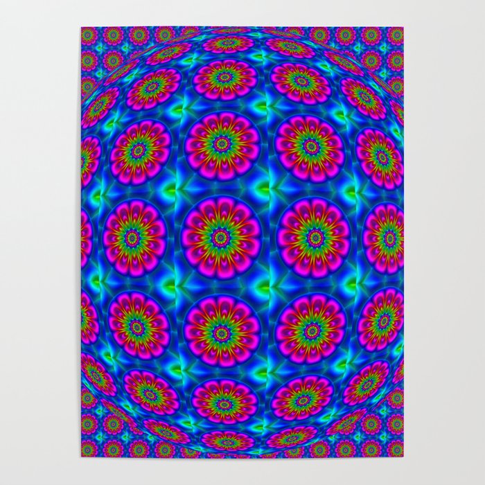 Flower  rainbow-colored Poster