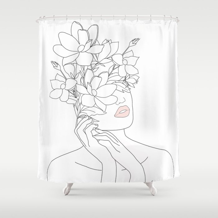Magnolia shower shop curtain