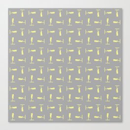 free scribble 34 gray and yellow Canvas Print