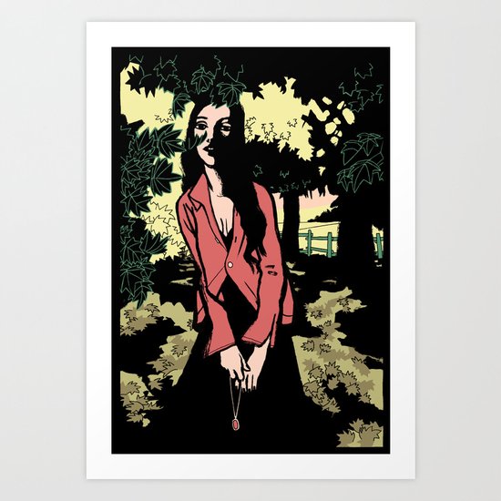 Shadows in the woods #1 Art Print