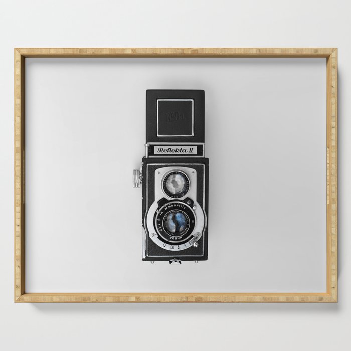 Retro old school camera iphone case Serving Tray