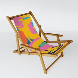 Abstract Tropical Colorful Art  Sling Chair