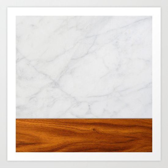Marble and Wood 2 Art Print